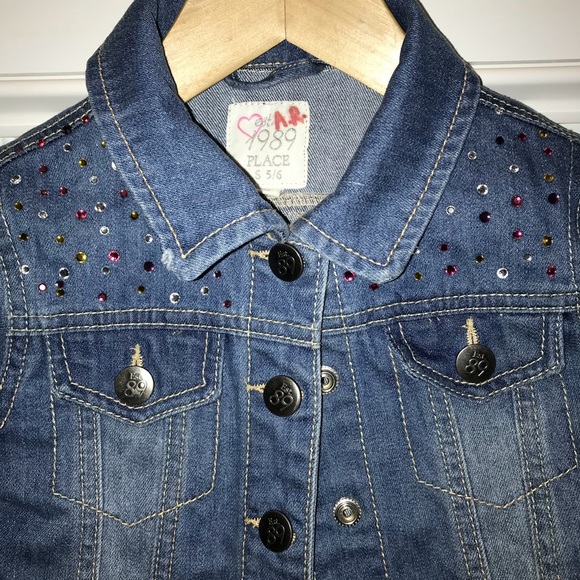 Girls Embellished Jean Jacket 4/5 - Picture 2 of 3
